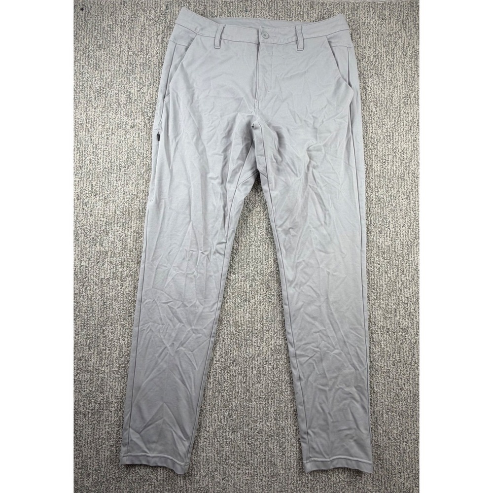 BYLT Everyday Pant 2.0 Mens 34 Tall Grey Slim Fit Performance Trousers